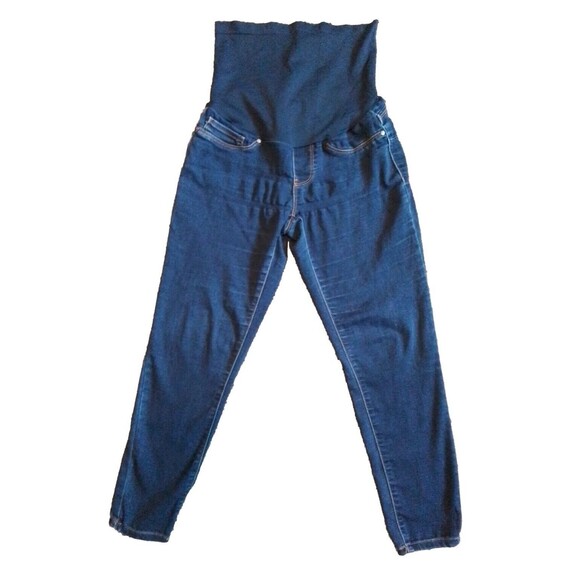 Bella Vida Maternity Over The Belly Jeans Womens Size S Blue Stretchy 26x28 - Picture 2 of 6